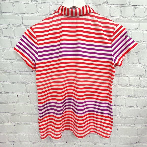 Nike Golf Striped Polo Shirt Girls Multicolor LG - Picture 3 of 5